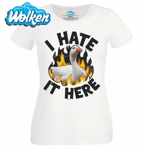 Obrázek produktu Dámské tričko Husa v Plamenech I Hate It Here