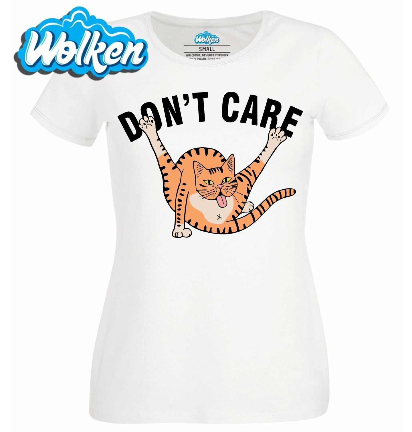 Dámské tričko Bezstarostná Kočka Don't Care.jpg