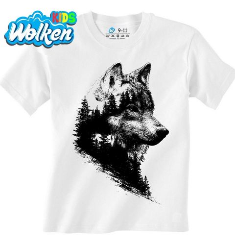 Obrázek produktu Dětské tričko Tajemný Černobílý vlk