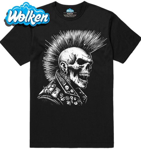 Obrázek produktu Pánské tričko Lebka Pankáče v Rytmu Rebelie