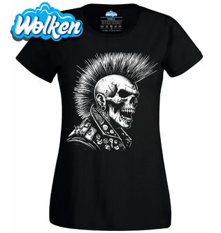 Dámské tričko Lebka Pankáče v Rytmu Rebelie.jpg