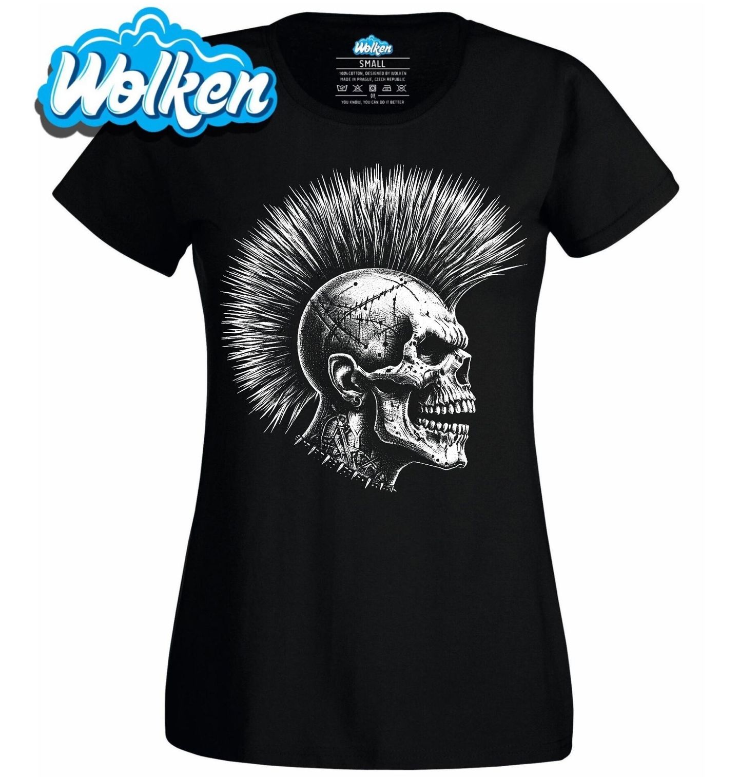 Dámské tričko Lebka Pankáče bez Hranic.jpg