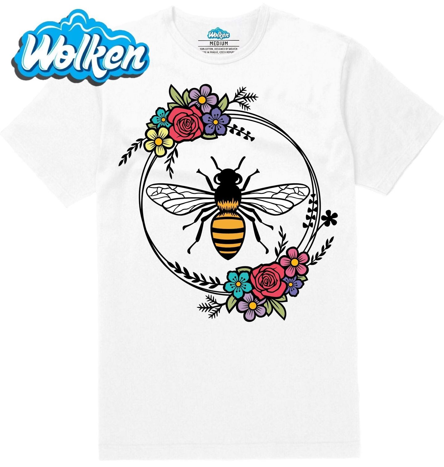 Pánské tričko Včela v Kruhu Květin.jpg