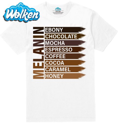 Obrázek produktu Pánské tričko Melanin od Ebony až po Honey
