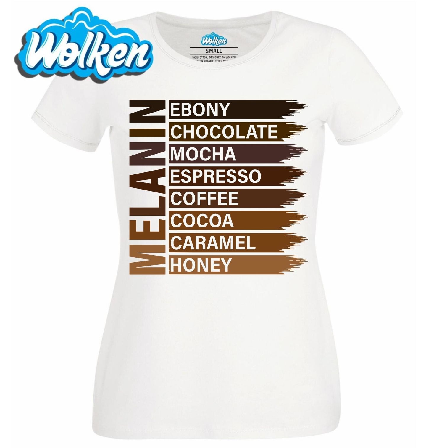 Dámské tričko Melanin od Ebony až po Honey.jpg