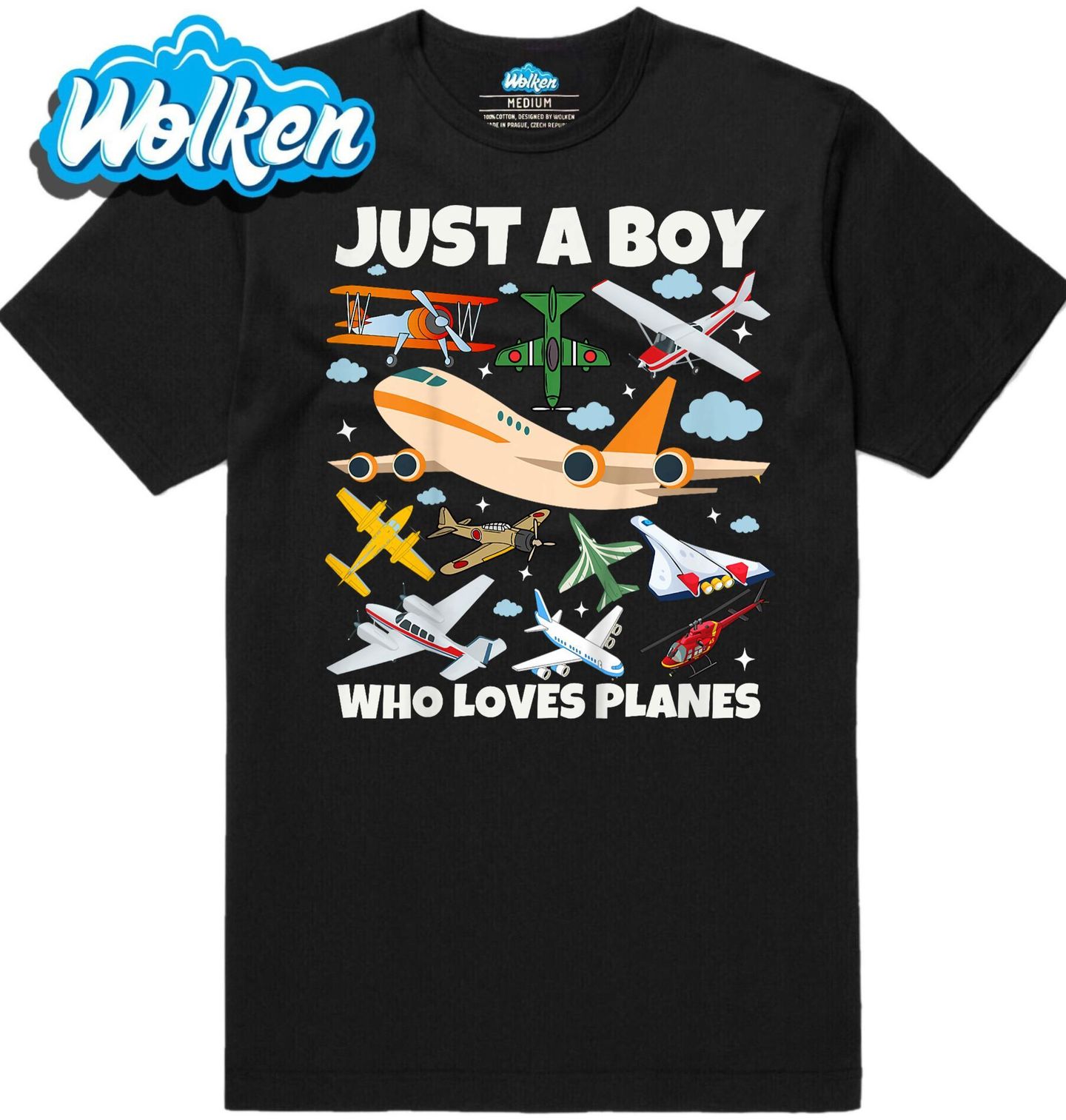 Pánské tričko Jen kluk, který miluje letadla.jpg