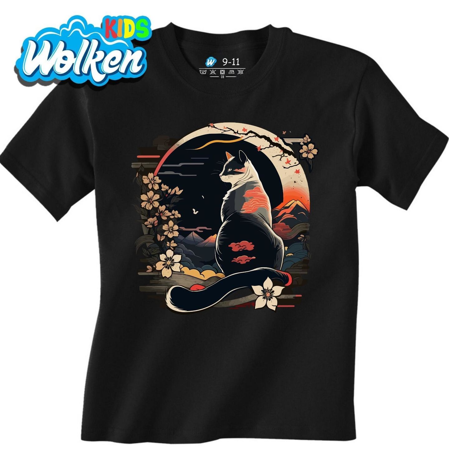 Dětské tričko Kočka při Západu Slunce.jpg