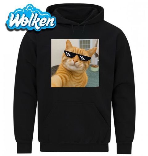 Obrázek produktu Pánská mikina Selfie Kočka se Stylovými Brýlemi