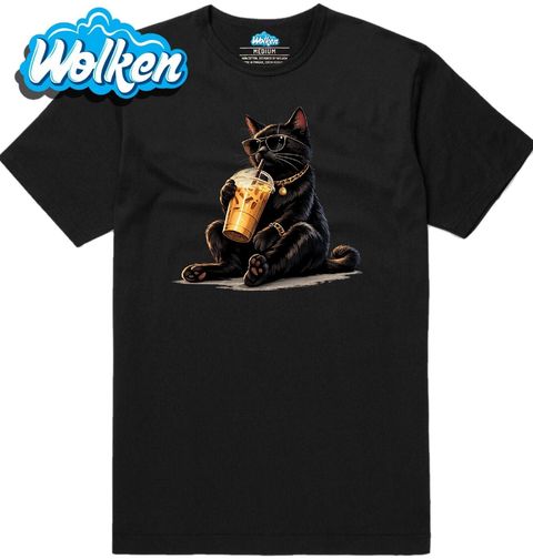 Obrázek produktu Pánské tričko Kočka s Ledovou Kávou