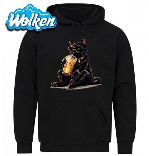 Obrázek produktu Pánská mikina Kočka s Ledovou Kávou