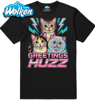 Pánské tričko Kočky tě Zdraví Greeting Huzz.jpg