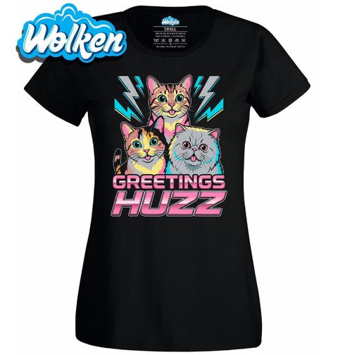 Obrázek produktu Dámské tričko Kočky tě Zdraví Greeting Huzz