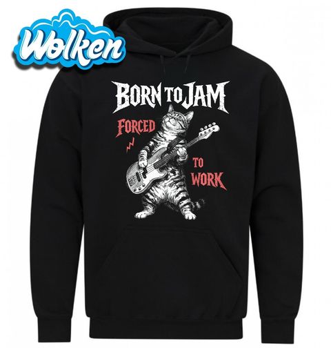 Obrázek produktu Pánská mikina Rocková Kočka s Kytarou Born to Jam