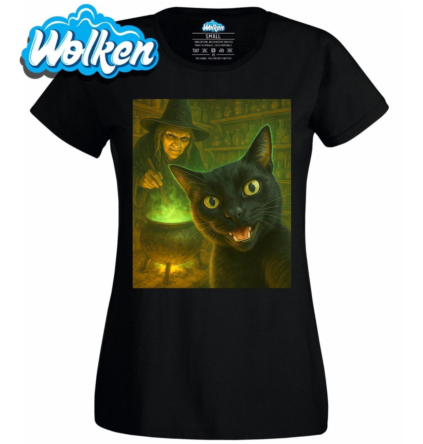Dámské tričko Selfie Černy Kočky a Čarodějnice.jpg