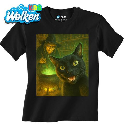Obrázek produktu Dětské tričko Selfie Černy Kočky a Čarodějnice