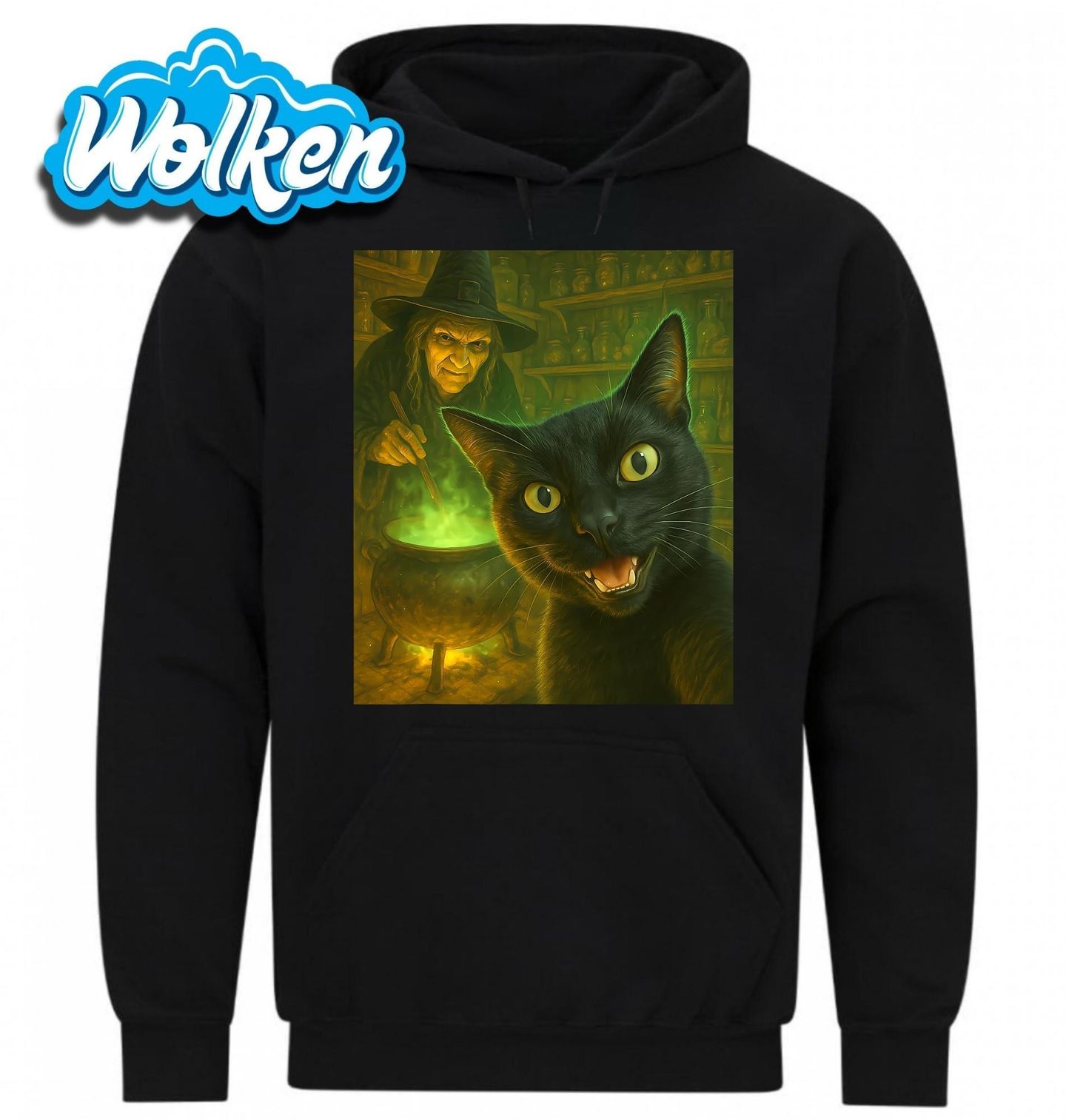 Mikina Selfie Černy Kočky a Čarodějnice.jpg