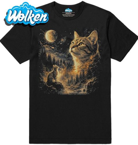 Obrázek produktu Pánské tričko Mourovatá Kočka pod Hvězdnou Oblohou