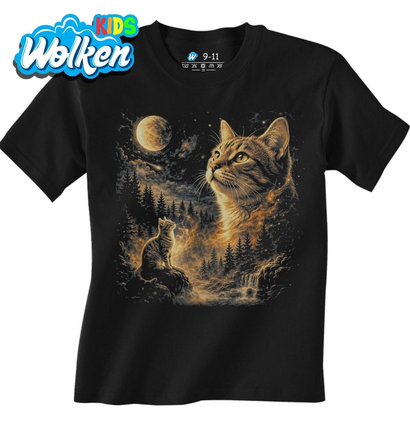 Dětské tričko Kočka pod Hvězdnou Oblohou.jpg