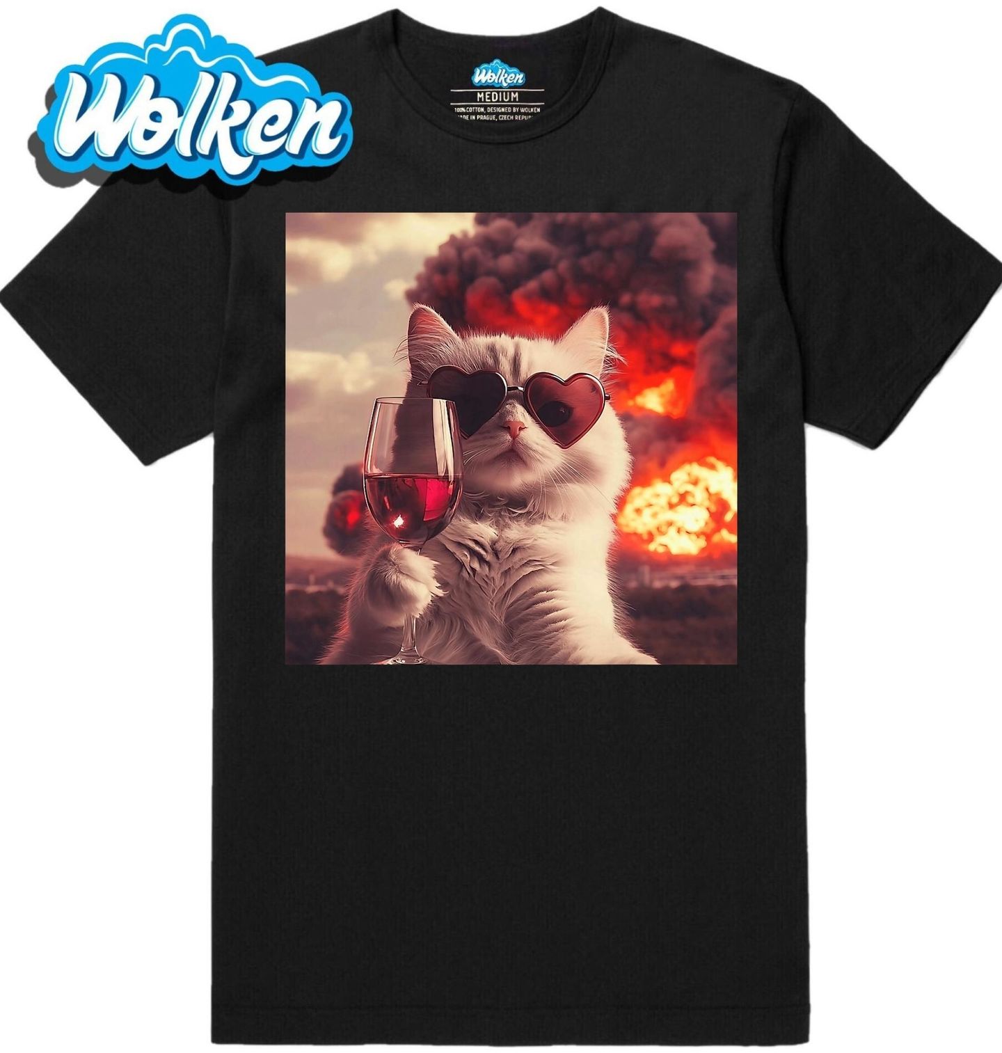 Pánské tričko Selfie Kočky uprostřed Výbuchu.jpg