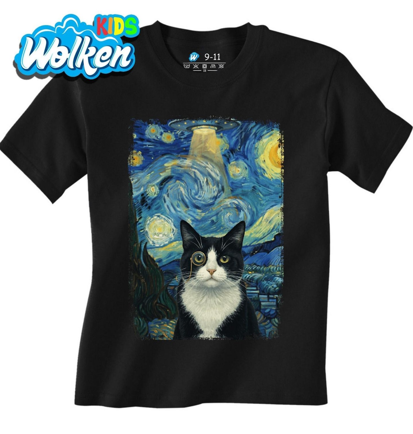 Dětské tričko Tuxedo Kočka ve Hvězdné Noci.jpg