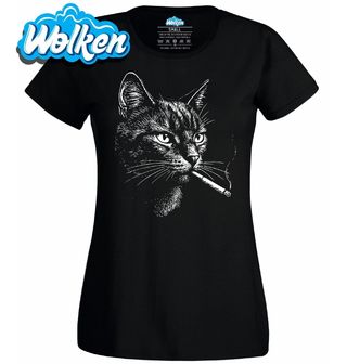 Dámské tričko Rebel Kočka s Cigaretou.jpg