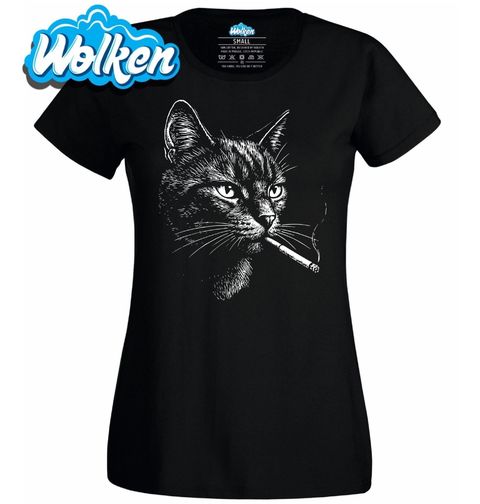 Obrázek produktu Dámské tričko Rebel Kočka s Cigaretou