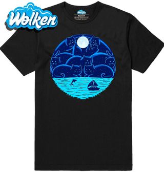 Pánské tričko Kočičí Noc pod Měsícem.jpg