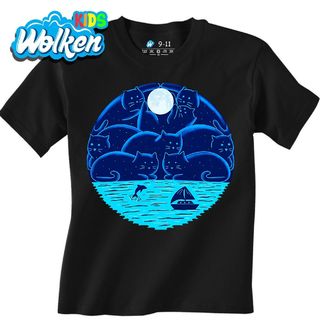 Dětské tričko Kočičí Noc pod Měsícem.jpg