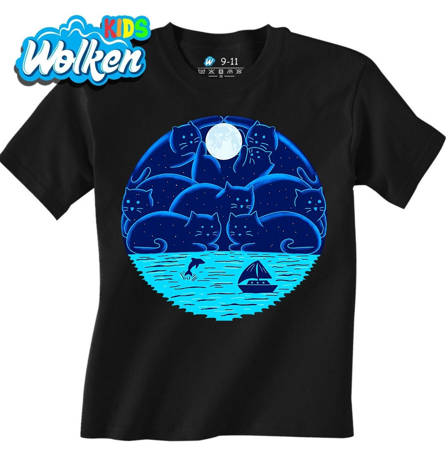 Dětské tričko Kočičí Noc pod Měsícem.jpg