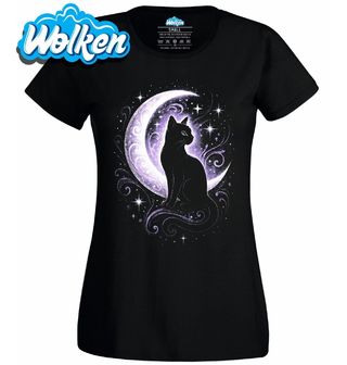 Dámské tričko Tajemná Kočka při Měsíci.jpg