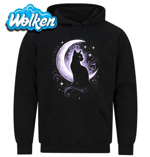 Obrázek produktu Pánská mikina Tajemná Kočka při Měsíci