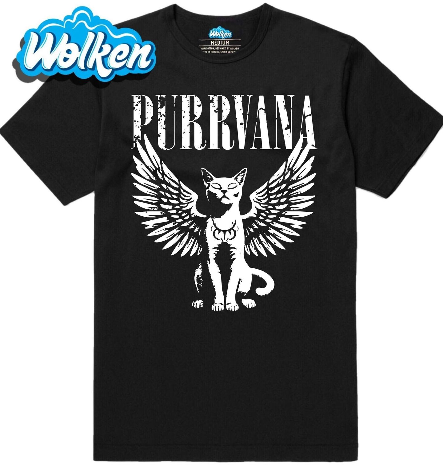 Pánské tričko Kočičí Nirvana Purrvana.jpg
