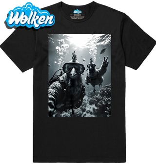 Pánské tričko Selfie Slepice Potápěči.jpg