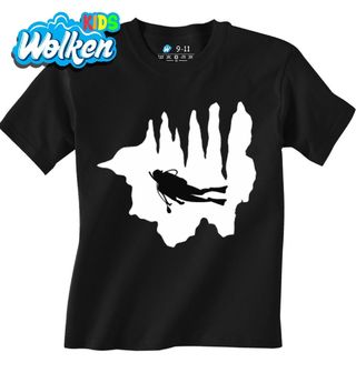 Dětské tričko Potápěč v Hlubinách Jeskyně.jpg