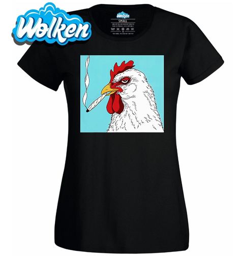 Obrázek produktu Dámské tričko Kohout s Cigaretou v Zobáku