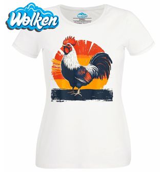 Dámské tričko Kohout při Východu Slunce.jpg