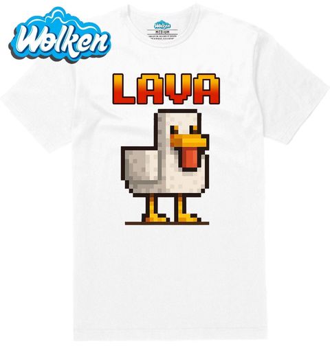 Obrázek produktu Pánské tričko Pixelová Slepice Lava
