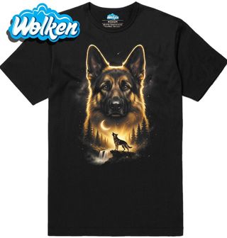 Pánské tričko Německý Ovčák a Kouzlo Úplňku.jpg