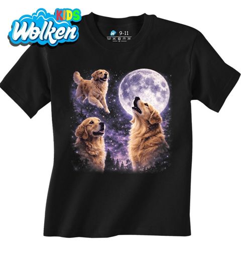 Obrázek produktu Dětské tričko Zlatý Retrívr a Kouzlo Úplňku