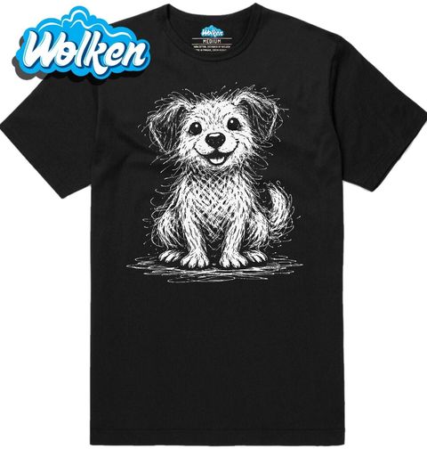 Obrázek produktu Pánské tričko Veselý Štěněčí Úsměv Skica