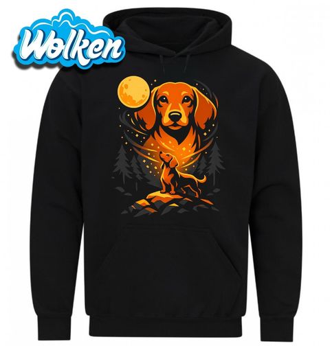 Obrázek produktu Pánská mikina Kreslený Jezevčík při Úplňku