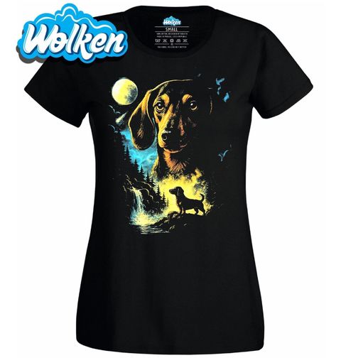 Obrázek produktu Dámské tričko Jezevčík a Měsíc