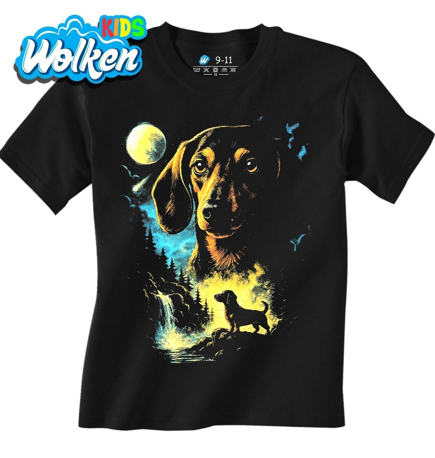 Dětské tričko Jezevčík a Měsíc.jpg