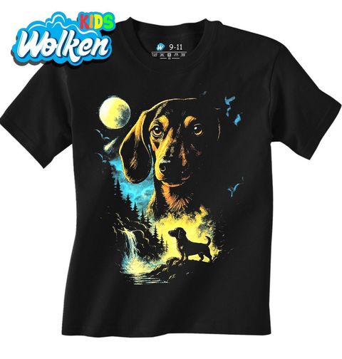 Obrázek produktu Dětské tričko Jezevčík a Měsíc