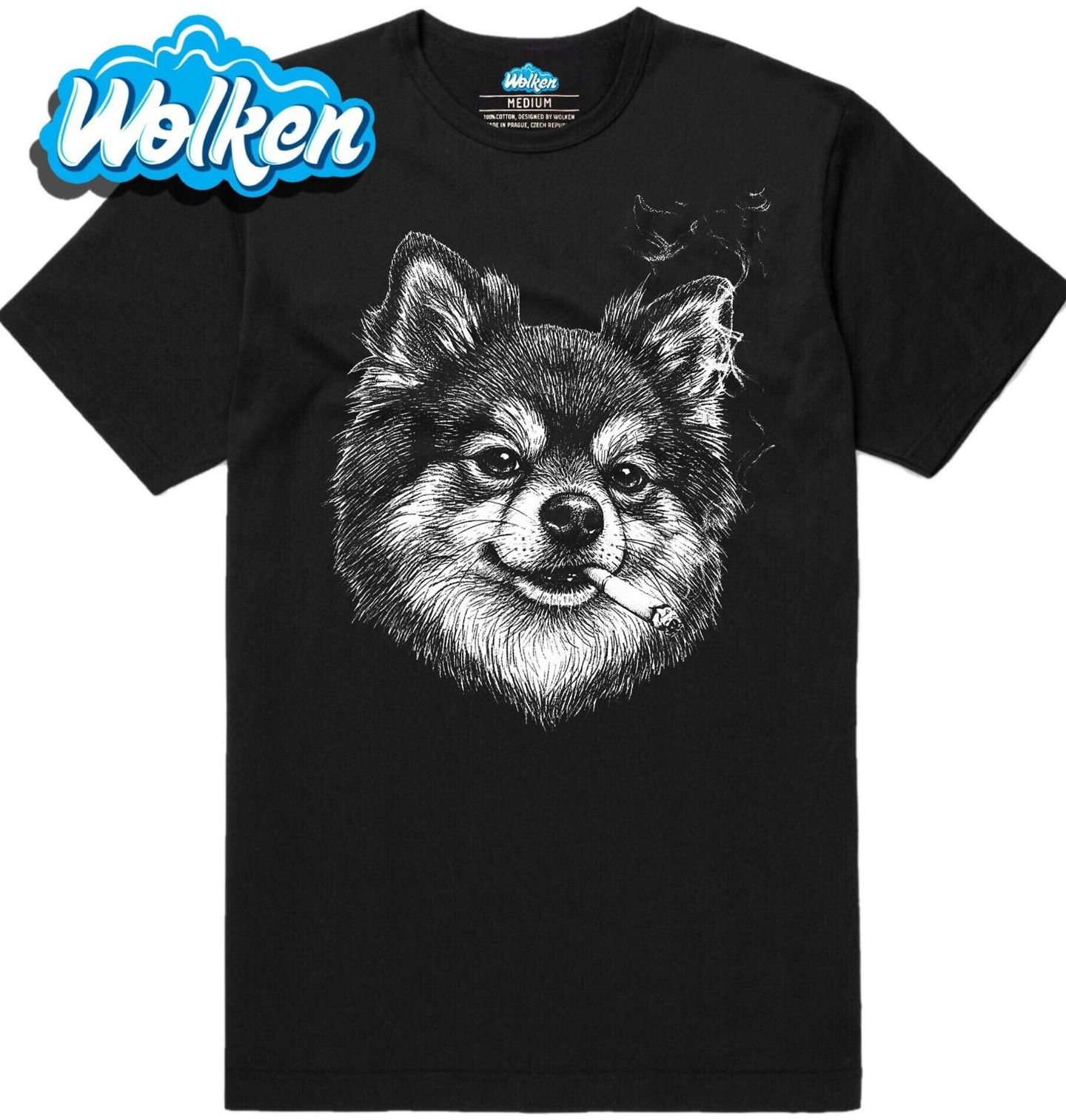 Pánské tričko Pomeranian s Cigaretou.jpg