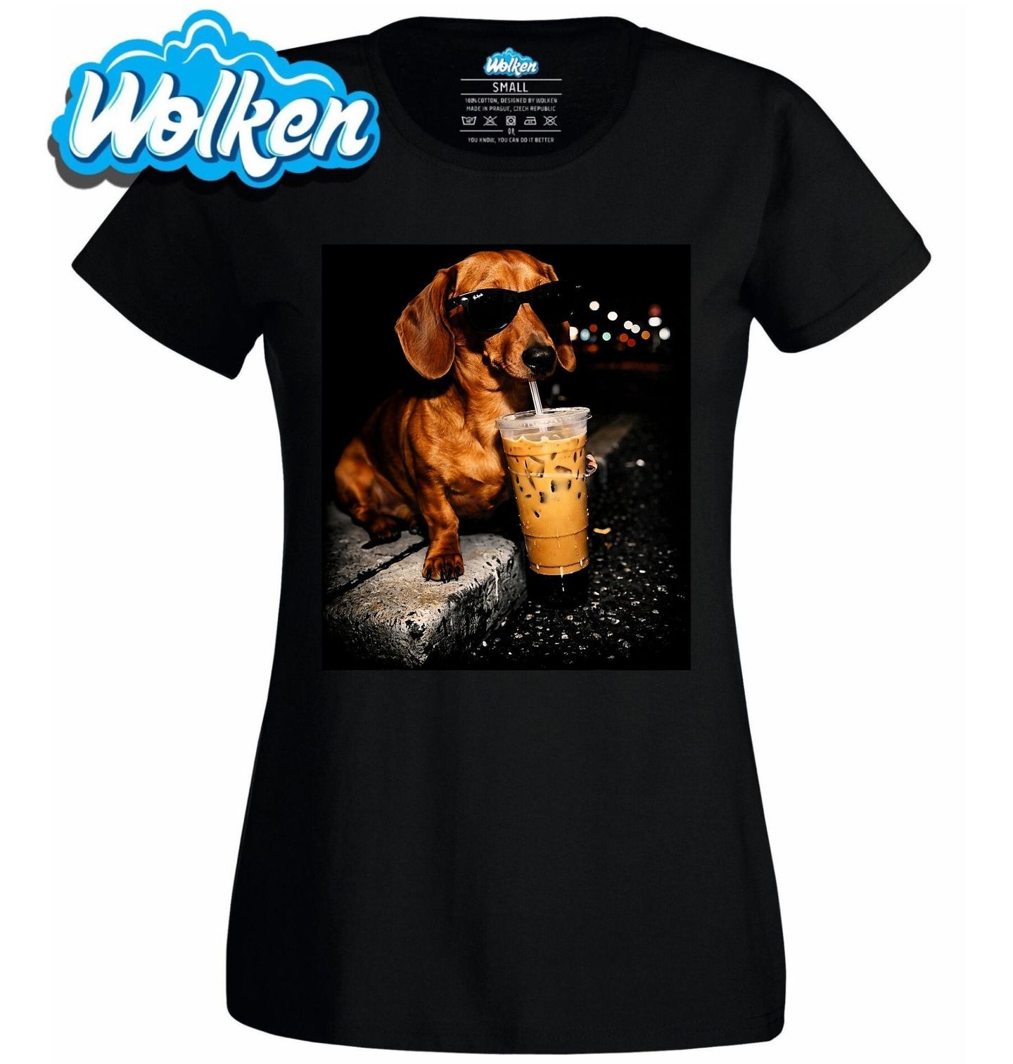 Dámské tričko Jezevčík s Drinkem.jpg