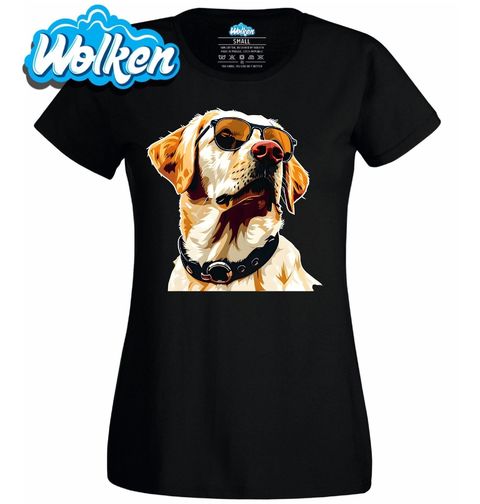 Obrázek produktu Dámské tričko Labradorský Retrívr se Slunečními Brýlemi