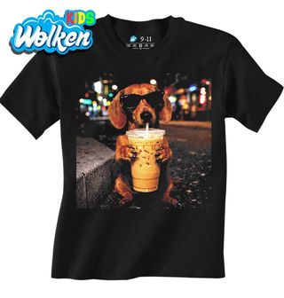 Dětské tričko Jezevčík s Ledovou Kávou.jpg