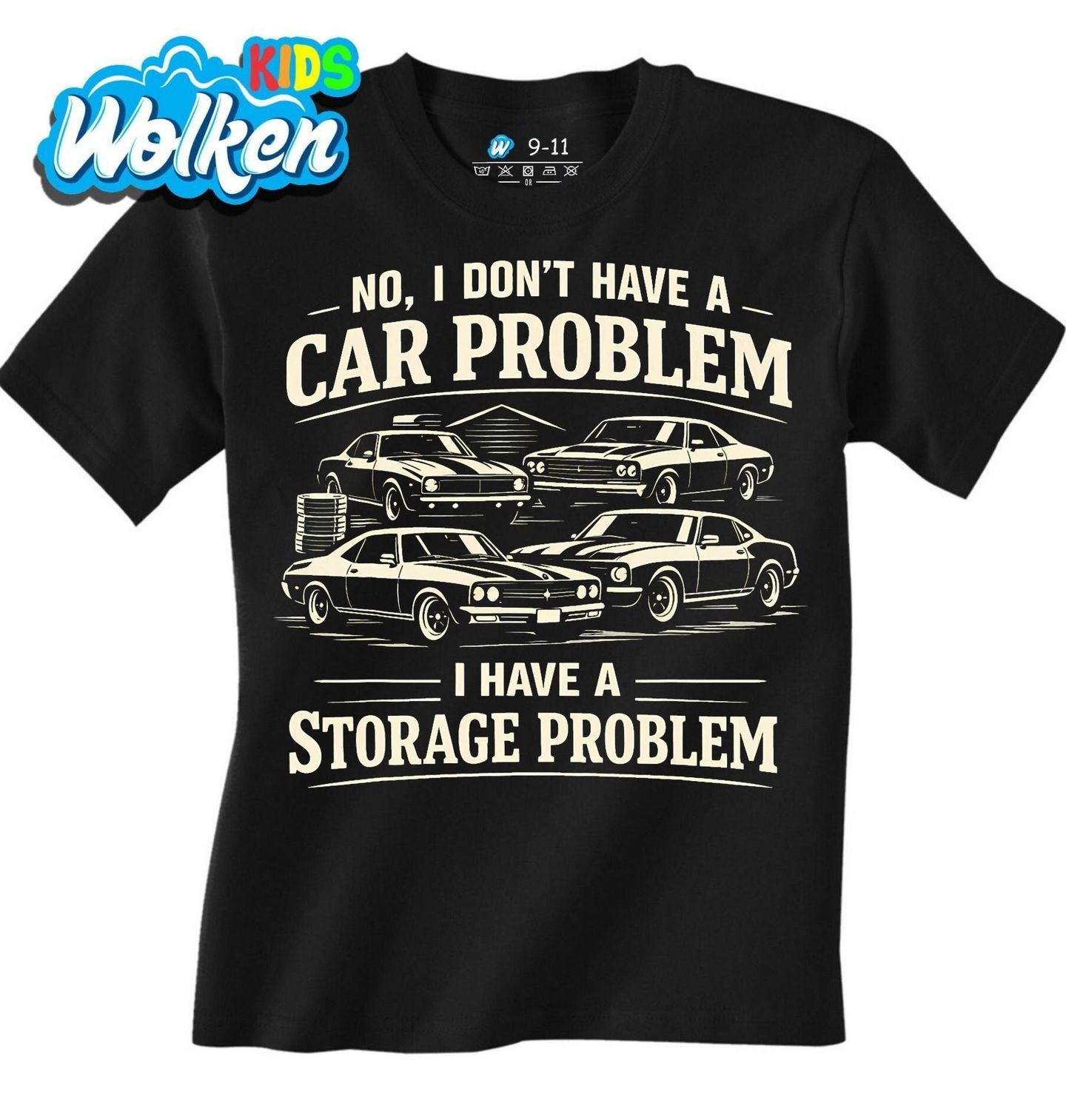 Dětské tričko Problém je Jen Místo v Garáži.jpg