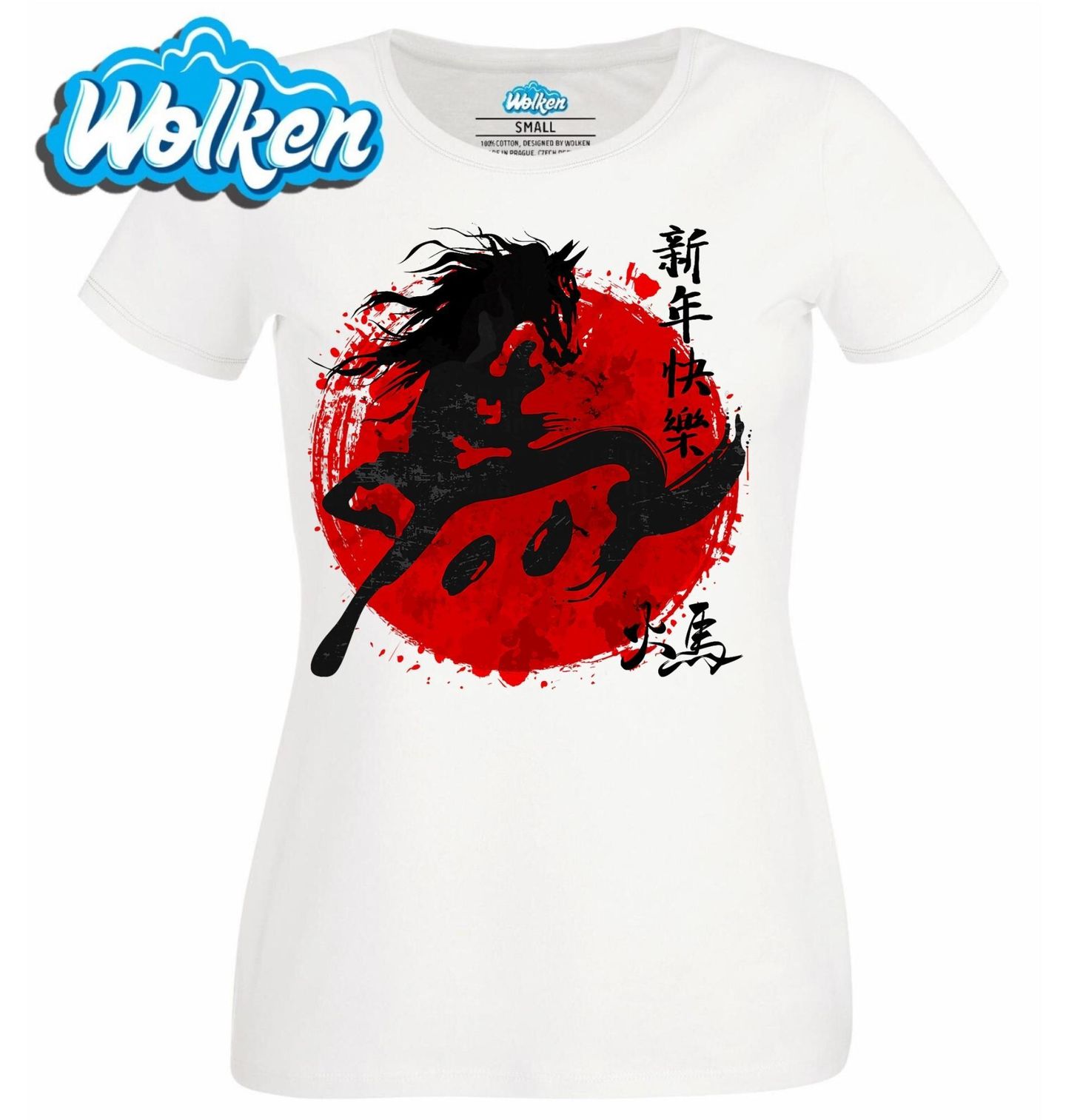 Dámské tričko Umění Koně v Japonském Stylu.jpg